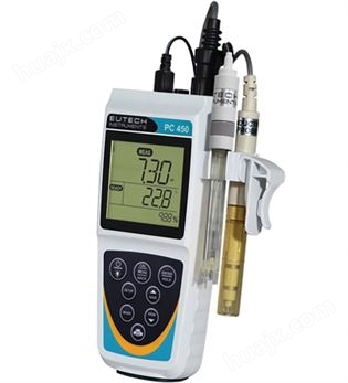 优特eutech PC450便携式pH/ORP/电导率/总固体溶解度/盐度/温度测量仪